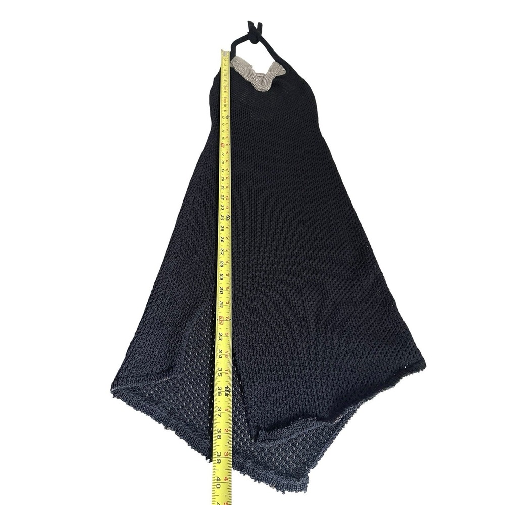 Aya Muse Deodar Knitted Sheer Dress Chain Link Swim Cover Up Resortcore FLAWED S - Picture 13 of 16